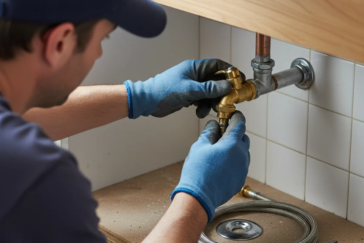 Shutoff valve and fitting work during Emergency Plumbing in Melrose Park